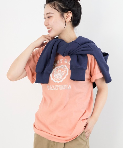 SPORTY&RICH（スポーティアンドリッチ）の「【SPORTY & RICH】"CALIFORNIA"ロゴプリント ソフトTシャツ（Tシャツ/カットソー・レディース・ピンク・S）」の6枚目の写真