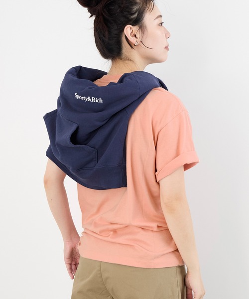 SPORTY&RICH（スポーティアンドリッチ）の「【SPORTY & RICH】"CALIFORNIA"ロゴプリント ソフトTシャツ（Tシャツ/カットソー・レディース・ピンク・S）」の9枚目の写真