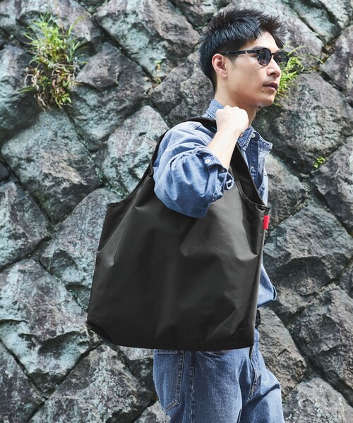 5525Gallery（ゴーゴーニーゴーギャラリー）の「【別注】＜5525gallery＞グロサリーバッグ（トートバッグ・メンズ・ブラック・FREE）」の3枚目の写真