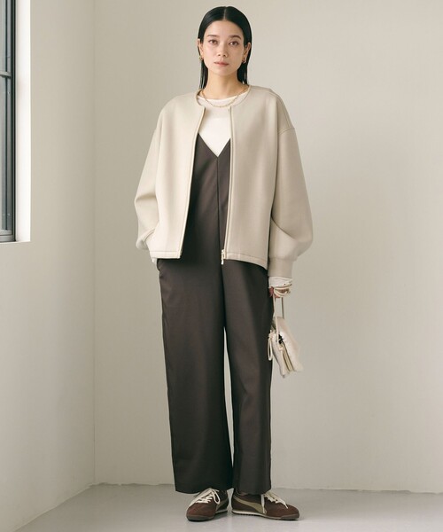 green label relaxing(グリーンレーベルリラクシング)の「ダンボール ノーカラー ブルゾン(ブルゾン・レディース・ブラック/ナチュラル/モカ/グレー・FREE)」の7枚目の写真