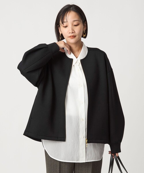 グリーンレーベル　ブルゾン green label relaxing ブルゾン アウター ノーカラー レディース