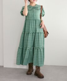 w closet | 【25AW】【セットアイテム】衿付き柄アソートワンピース(ワンピース)