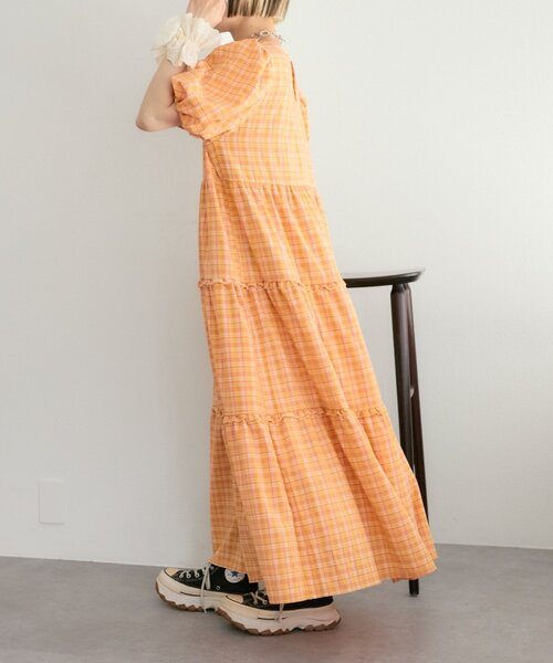 w closet（ダブルクローゼット）の「【25AW】【セットアイテム】衿付き柄アソートワンピース（ワンピース・レディース・ネイビー/アイボリー/グリーン/オレンジ・FREE）」の22枚目の写真