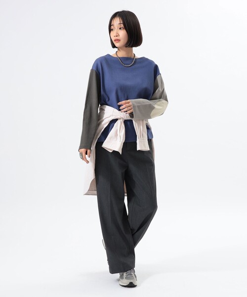 LACOSTE（ラコステ）の「【別注】LACOSTE / ワイド パンツ（スラックス・レディース・ネイビー/グレー/ブラック・36/38）」の4枚目の写真