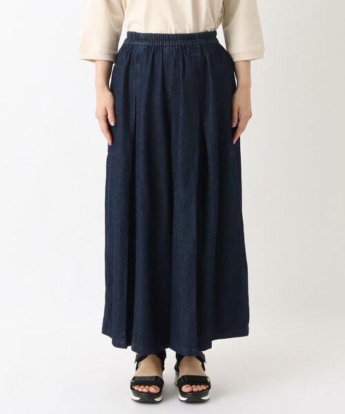 one'sterrace(ワンズテラス)の「インディゴデニム 9分丈ワイドフレアパンツ(デニムパンツ・レディース・ブラック系8/ネイビー系5・02)」の7枚目の写真