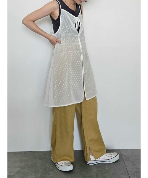 SM2（エスエムツー）の「ドットシアージャカード2WAYキャミチュニック（チュニック・レディース・ブラック/オフホワイト/グレー・F）」の11枚目の写真