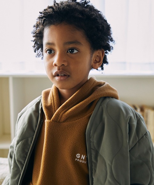 GENERATOR（ジェネレーター）の「GENERATOR/ジェネレーター フリースパーカー（パーカー・キッズ・トップグレー/キャメル/ブラック・M/L/XL）」の5枚目の写真