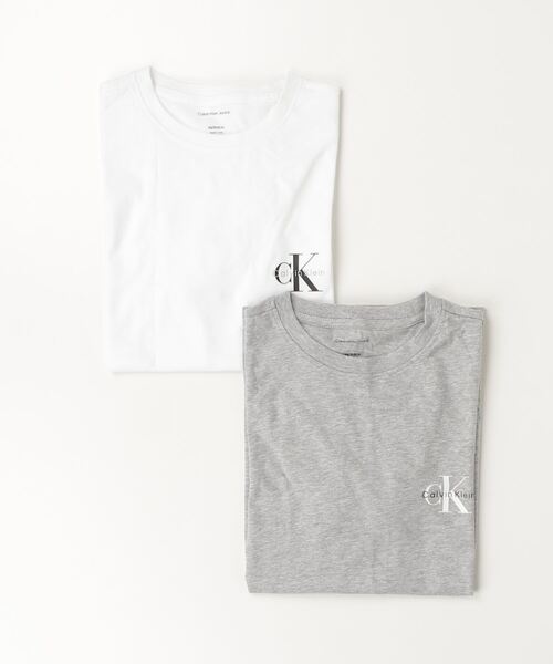 Calvin Klein（カルバン・クライン）の「Tシャツ(2枚パック) - ショートスリーブクルーネックTシャツ（Tシャツ/カットソー・レディース・ホワイト×グレー/ブラック×ホワイト・M/S/XS）」の12枚目の写真