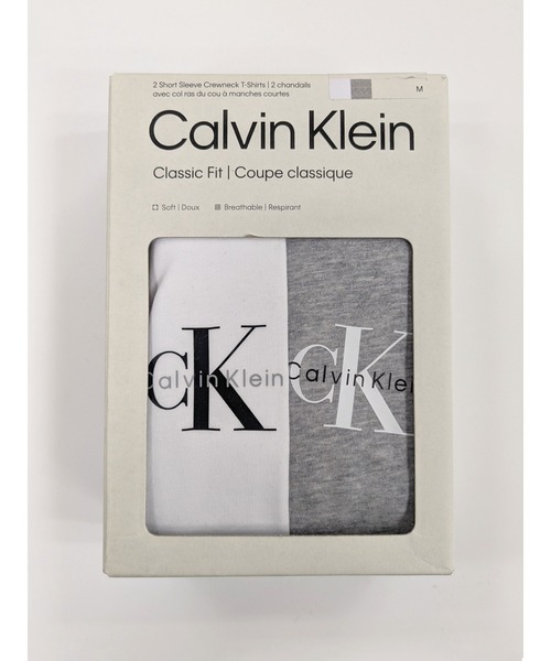 Calvin Klein（カルバン・クライン）の「Tシャツ(2枚パック) - ショートスリーブクルーネックTシャツ（Tシャツ/カットソー・レディース・ホワイト×グレー/ブラック×ホワイト・M/S/XS）」の13枚目の写真