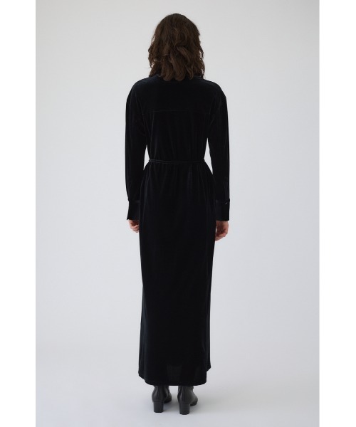Velour shirt dress ベロアシャツドレス（シャツワンピース）｜RIM.ARK