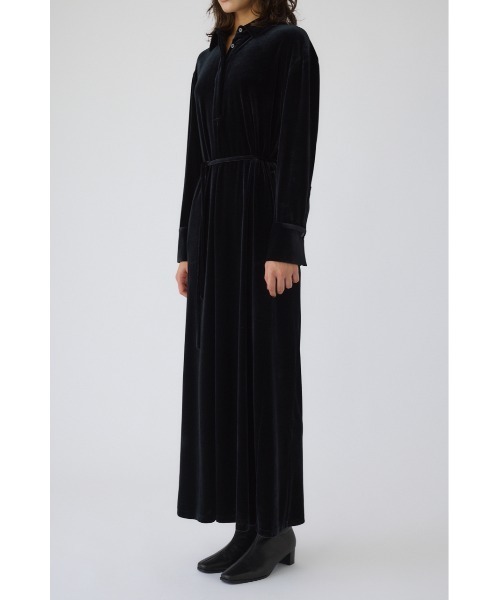 Velour shirt dress ベロアシャツドレス（シャツワンピース）｜RIM.ARK