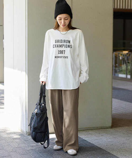 JOURNAL STANDARD relume（ジャーナルスタンダード　レリューム）の「《追加 / 新色》フィルムストライプイージーパンツ（その他パンツ・レディース・ブラック/ベージュ/ネイビー・36/38）」の12枚目の写真