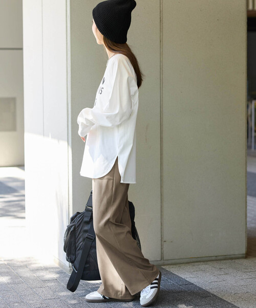 JOURNAL STANDARD relume（ジャーナルスタンダード　レリューム）の「《追加 / 新色》フィルムストライプイージーパンツ（その他パンツ・レディース・ブラック/ベージュ/ネイビー・36/38）」の13枚目の写真