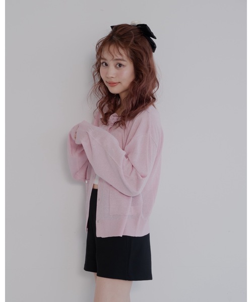 JUMELLE（ジュメロ）の「ローズカーディガン（カーディガン/ボレロ・レディース・ピンク/グレー・FREE）」の7枚目の写真