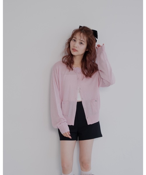 JUMELLE（ジュメロ）の「ローズカーディガン（カーディガン/ボレロ・レディース・ピンク/グレー・FREE）」の8枚目の写真