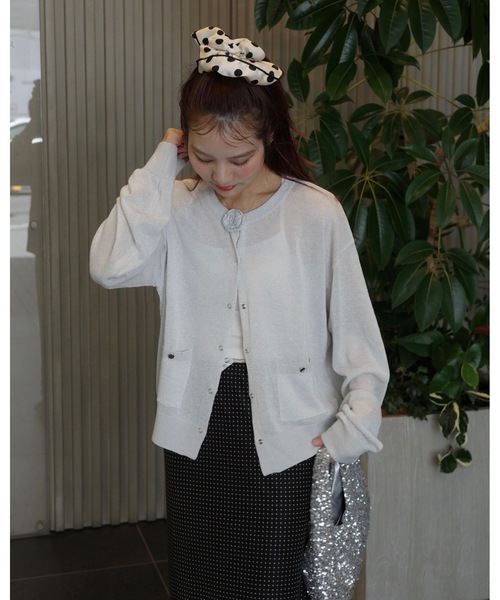 JUMELLE（ジュメロ）の「ローズカーディガン（カーディガン/ボレロ・レディース・ピンク/グレー・FREE）」の13枚目の写真