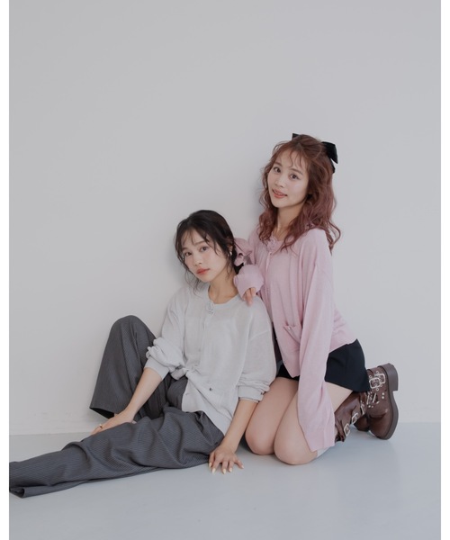 JUMELLE（ジュメロ）の「ローズカーディガン（カーディガン/ボレロ・レディース・ピンク/グレー・FREE）」の9枚目の写真