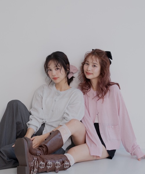 JUMELLE（ジュメロ）の「ローズカーディガン（カーディガン/ボレロ・レディース・ピンク/グレー・FREE）」の10枚目の写真