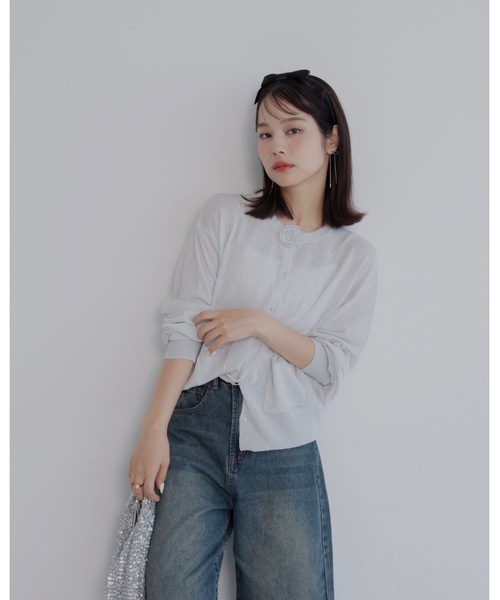 JUMELLE（ジュメロ）の「ローズカーディガン（カーディガン/ボレロ・レディース・ピンク/グレー・FREE）」の17枚目の写真