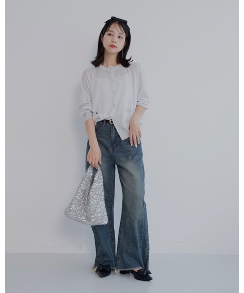 JUMELLE（ジュメロ）の「ローズカーディガン（カーディガン/ボレロ・レディース・ピンク/グレー・FREE）」の18枚目の写真