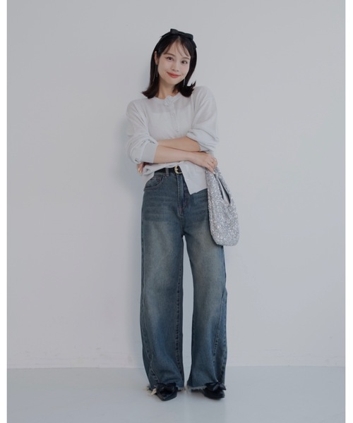 JUMELLE（ジュメロ）の「ローズカーディガン（カーディガン/ボレロ・レディース・ピンク/グレー・FREE）」の20枚目の写真