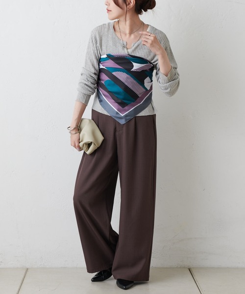 COLONY 2139（コロニートゥーワンスリーナイン）の「スカーフ 幾何柄 70×70（バンダナ/スカーフ・レディース・ネイビー/パープル・FREE）」の18枚目の写真