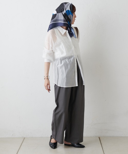 COLONY 2139（コロニートゥーワンスリーナイン）の「スカーフ 幾何柄 70×70（バンダナ/スカーフ・レディース・ネイビー/パープル・FREE）」の11枚目の写真