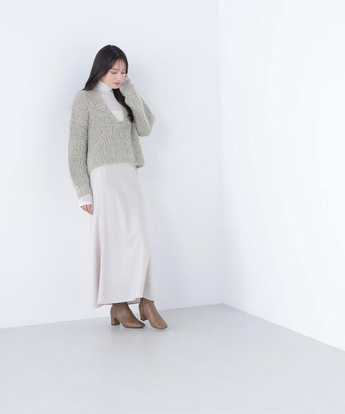NATURAL BEAUTY BASIC（ナチュラルビューティーベーシック）の「◇【Oggi掲載】キーネックシャギーラメニット（ニット/セーター・レディース・ピンク/ベージュ/グレー・FREE）」の15枚目の写真