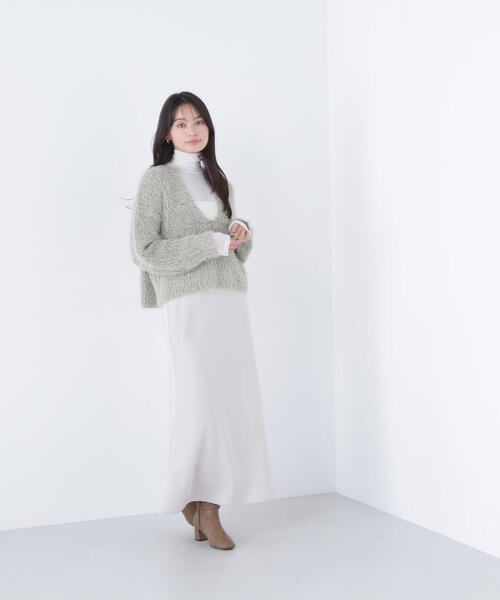 NATURAL BEAUTY BASIC（ナチュラルビューティーベーシック）の「◇【Oggi掲載】キーネックシャギーラメニット（ニット/セーター・レディース・ピンク/ベージュ/グレー・FREE）」の19枚目の写真