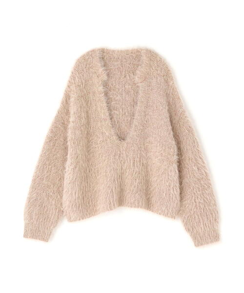 NATURAL BEAUTY BASIC（ナチュラルビューティーベーシック）の「◇【Oggi掲載】キーネックシャギーラメニット（ニット/セーター・レディース・ピンク/ベージュ/グレー・FREE）」の21枚目の写真