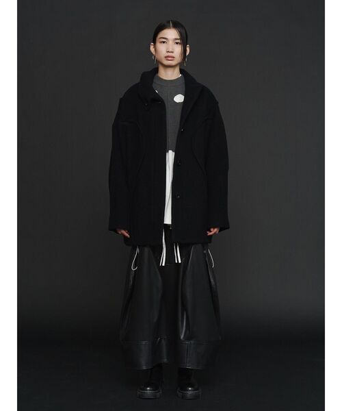 セール】WOOL WAVE LINE COCOON CT / ウールウェーブラインコクーン