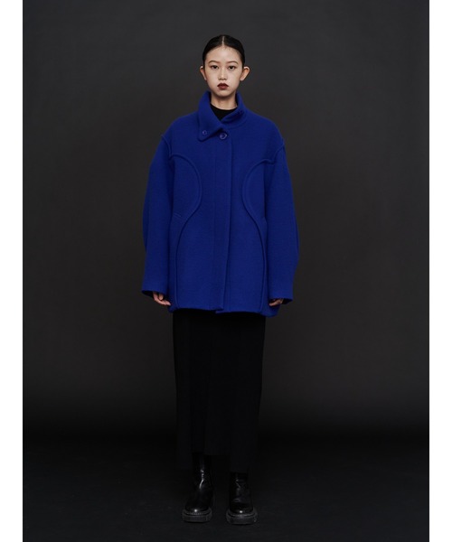 セール】WOOL WAVE LINE COCOON CT / ウールウェーブラインコクーン