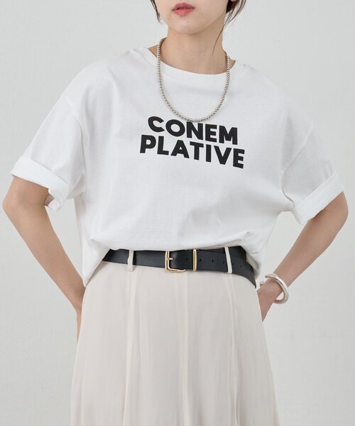 SHENERY（シーナリー）の「シンプルロゴTEE（Tシャツ/カットソー・レディース・オフホワイト/ネイビー・FREE）」の12枚目の写真