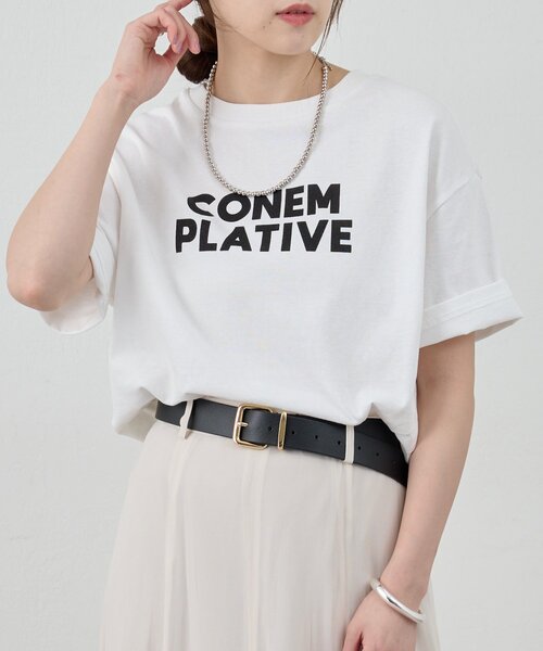SHENERY（シーナリー）の「シンプルロゴTEE（Tシャツ/カットソー・レディース・オフホワイト/ネイビー・FREE）」の13枚目の写真