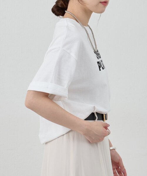 SHENERY（シーナリー）の「シンプルロゴTEE（Tシャツ/カットソー・レディース・オフホワイト/ネイビー・FREE）」の17枚目の写真
