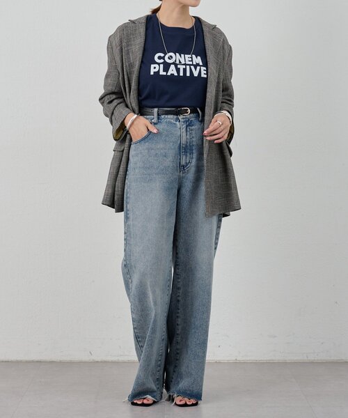SHENERY（シーナリー）の「シンプルロゴTEE（Tシャツ/カットソー・レディース・オフホワイト/ネイビー・FREE）」の19枚目の写真