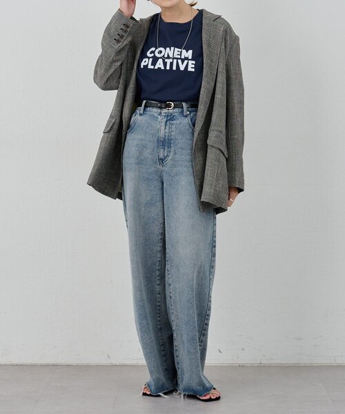 SHENERY（シーナリー）の「シンプルロゴTEE（Tシャツ/カットソー・レディース・オフホワイト/ネイビー・FREE）」の20枚目の写真