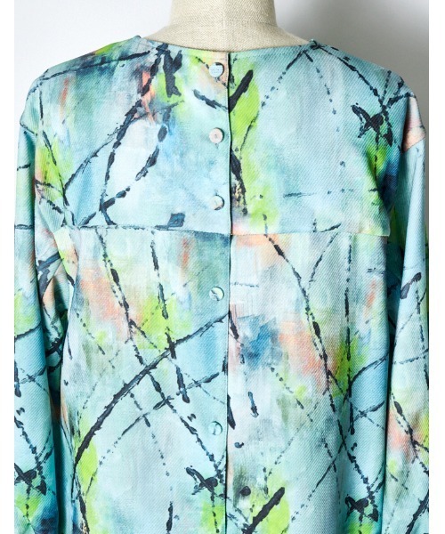 RUMCHE（ラムシェ）の「"Hidamari" Paint Dress / ヒダマリペイントドレス（ワンピース・レディース・ブルー・FREE）」の10枚目の写真