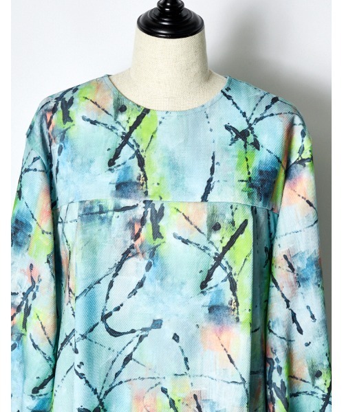 RUMCHE（ラムシェ）の「"Hidamari" Paint Dress / ヒダマリペイントドレス（ワンピース・レディース・ブルー・FREE）」の9枚目の写真