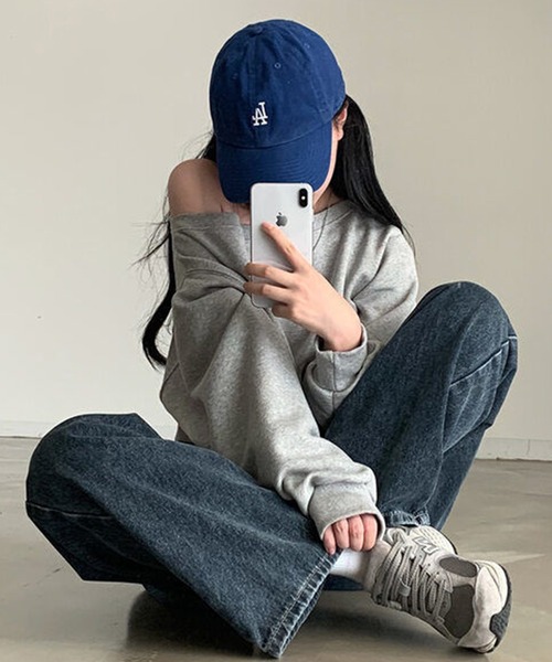 Lace Ladies(レースレディース)の「ワンショルダー ショート 長袖 カット プルオーバー(Tシャツ/カットソー・レディース・ブラック/グレー/ホワイト・FREE)」の13枚目の写真
