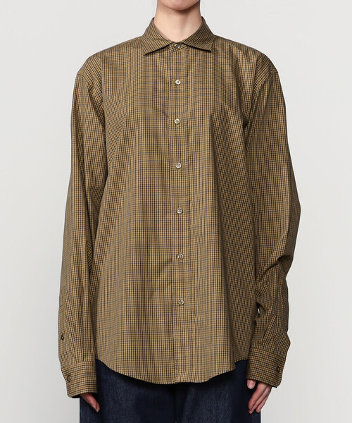 THE SHINZONE（ザ　シンゾーン）の「THE SHINZONE | PECK CHEKERD SHIRT WOMEN（シャツ/ブラウス・レディース・ベージュ/ネイビー・F）」の10枚目の写真