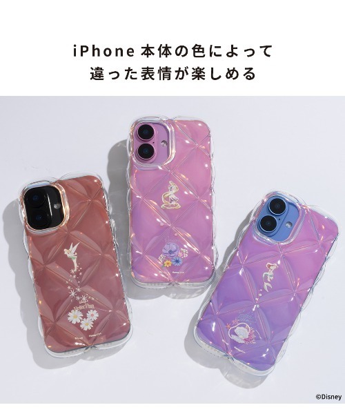 iPhone16/15/14/13 専用 ディズニーキャラクター クリアキルティング
