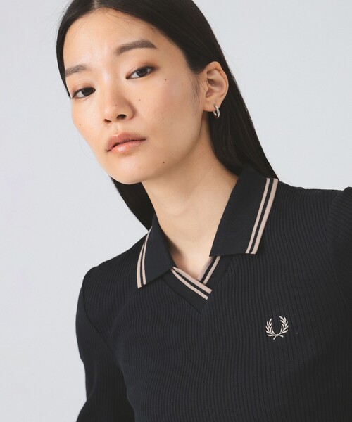 別注】FRED PERRY / Twin Tipped Ribbed Polo Shirt（ポロシャツ
