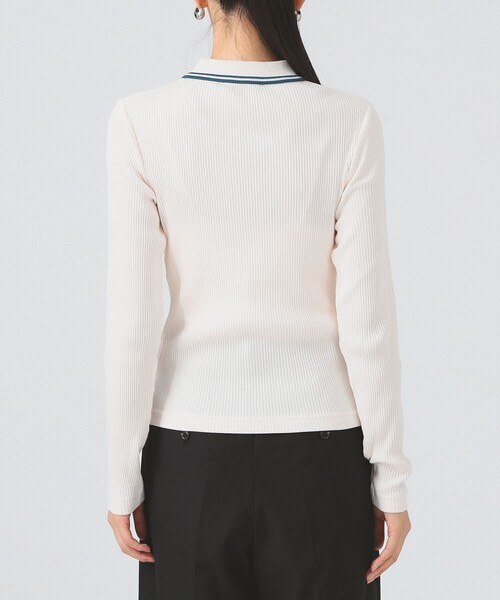 FRED PERRY（フレッドペリー）の「【別注】FRED PERRY / Twin Tipped Ribbed Polo Shirt（ポロシャツ・レディース・ネイビー/ピンク・10）」の17枚目の写真