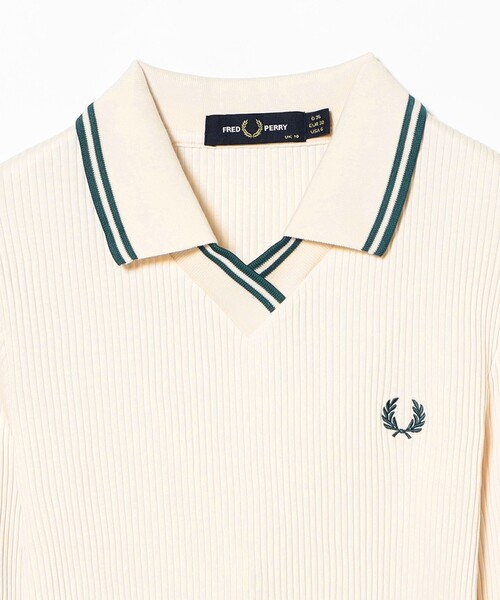 【再値引き】Fred PERRY Ribbed Polo Shirt 別注】FRED PERRY / Twin Tipped Ribbed Polo Shirt（ポロシャツ