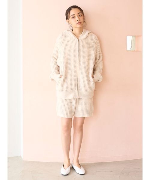 ジェラート ピケ　現行　UNISEX ワッフルパーカ　ワッフルハーフパンツ UNISEX】ワッフルハーフパンツ（ルームウェア/パジャマ）｜gelato
