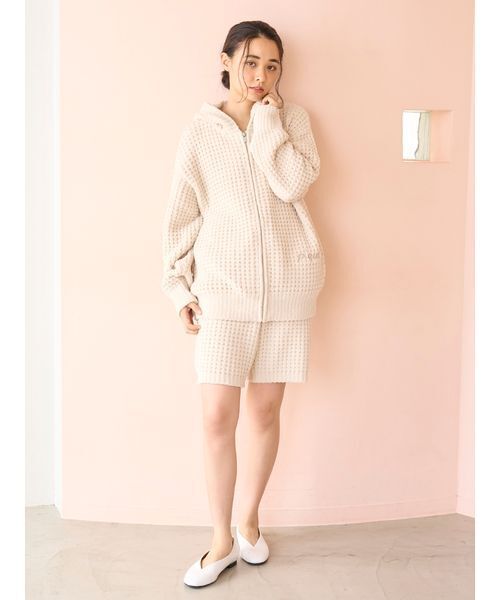 GELATO PIQUE フード付きルームウェア セール】【UNISEX】ワッフルハーフパンツ（ルームウェア/パジャマ