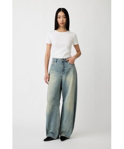 【新品】moussy ホース シューバギー デニム サイズ0 HORSESHOE バギー（デニムパンツ）｜MOUSSY（マウジー）の