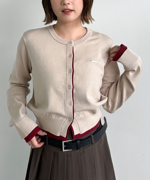 archives(アルシーヴ)の「配色レイヤードニットカーディガン(カーディガン/ボレロ・レディース・ブラウン/アイボリー/ネイビー・MEDIUM)」の13枚目の写真