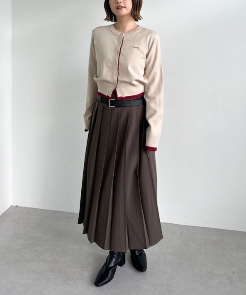 archives(アルシーヴ)の「配色レイヤードニットカーディガン(カーディガン/ボレロ・レディース・ブラウン/アイボリー/ネイビー・MEDIUM)」の20枚目の写真